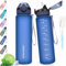 AOHAN Trinkflasche 1L mit auslaufsicherem Klappdeckel, BPA freie Sport Trinkflasche mit Stroh, Wasserflasche Geschirrspüler sichere Wasserflasche ungiftiger Wasserkrug mit Tragegurt