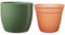 Set - SK Soendgen Keramikübertopf Basel ø27 cm, moosgrün matt + Pflanztopf ø26, hochwertiges Wohnambiente