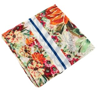 GUESS Sciarpe jeans bianca p54z sunny rosa garden pr, verde, Taglia unica