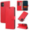 STAWLKA Case for iPhone 12 Mini, Premium PU Leather Flip Magnetic Buckle Wallet Case Kickstand Blocking RFID Shockproof Protective Phone Cover for iPhone 12 Mini - Red