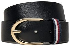 Tommy Hilfiger Damen Gürtel Casual aus Leder, Schwarz (Black), 85 cm
