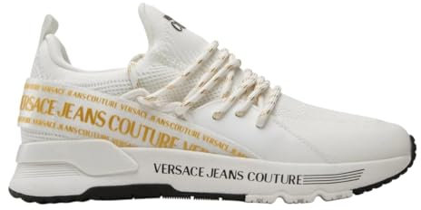 VERSACE JEANS COUTURE Versace Jeans 76VA3SA8 Damen-Sneaker, weiß, 39 EU, G03-WHITE + GOLD