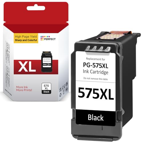 PG-575XL Schwarz, PG-575 Schwarz Kompatible für Druckerpatronen Canon 575 für Canon Druckerpatronen 575, 575 XL für Canon PIXMA TS3550i TR4750i TR4751i TS3551i TS3750i (1er-Pack)