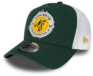 New Era NE Washed Trucker Adjustable NE Logo Grün Weiß, Size:OneSize
