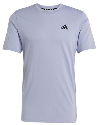 adidas Uomo Train Essentials Feelready Training Tee, Silver Violet/Black, XXL