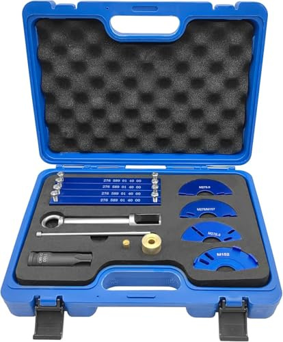 ZKTOOL Kit d'Outil de Calage de Distribution Moteur pour Mercedes Benz | Pour Moteurs M152 M157 M276 M278. Avec Douille T100 et Extracteur d'Injecteur. Outil de Réparation pour Mécanique Auto.