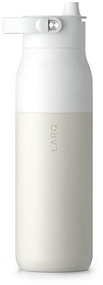 LARQ PureVis 2 1 Litre - UV Water Purifier with Self-Cleaning Bottle, App Hydration Tracking, Filter Straw, Detachable Handle, Double-Wall Insulated, 2-Year Warranty, Granite White