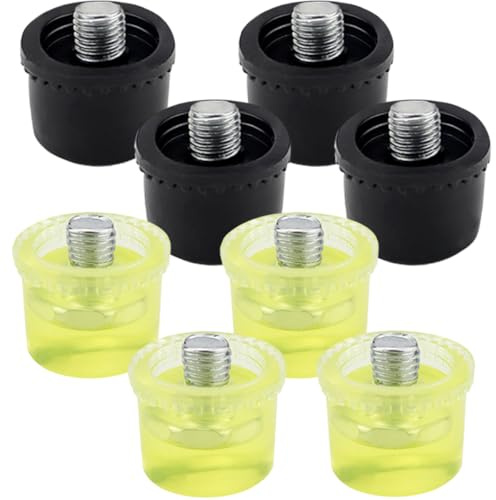 8 Pcs Rubber Hammer Replacement, Rubber Striking Head, Mallet Head Tips Set for Rubber Hammer (35mm)