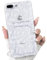 NITITOP Compatible with iPhone 7 Plus / 8 Plus Case Clear with Card Holder Cute Flower Floral Leave Pattern for Women Girl Soft TPU Shock-absorbing Wallet Case Protective Phone Cover - White