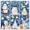 Fensterbilder Weihnachten Selbstklebend, 9 Blättern fenstersticker weihnachten, Fensterdeko Weihnachten, Wiederverwendbar Statisch Haftende PVC Aufkleber für Winter Fenster Weihnachtsdeko
