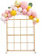 Gold Hochzeit Bogen 120 * 200cm Breite Hochzeit Garten Arbor Garten Bogen Rankhilfe Rankgitter Pergola Metall Rosenbogen Stabil Freistehend Luftballon Torbogen für Hochzeit Gartendekoration