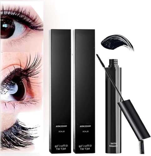 Vitae Charm Pro Age Mascara, Vitae Charm Mascara, Vitaecharm Waterproof Mascara, Vitae Charm Pro Mascara, Curling Long-Lasting Waterproof Mascara für ältere Frauen – Volumengebend (2pcs)