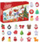 Adventskalender 2024 Weihnachten Party Favors, 24 Tage Weihnachten Countdown Kalender Mochi Squishy Spielzeug Squishies für Kinder, Stress Relief Adventskalender Spielzeug für Kinder Kleinkinder