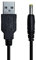OcioDual Cable Cargador USB DC Cable de Carga Compatible con PSP 1000 PSP 2000 PSP 3000, Altavoces, Camaras de Seguridad, Cargador Universal de Baterías, 5V, 2A, USB 2.0, Negro 1,2m