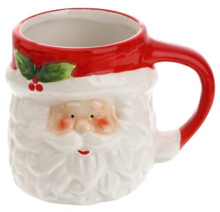 OKUMEYR Santa Claus Keramik Tasse 400ml Milch Tee Kaffee Tasse Weihnachten Santa Claus Schneemann Tasse