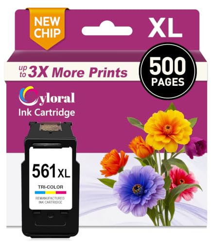Cyloral CL561 Druckerpatronen für Canon 561 Pixma TS5350i TS5350a TS5353 | Canon Pixma TS5350 TS5352 TS5353 TS5355 TS7450 TS7451 TS5351a TS5355a Canon Druckerpatronen 561XL CL-561 Cannon 561 XL Farbe