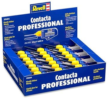 24 PACK Bulk Revell Contacta Professional Liquid Glue & Needle for Plastic 25g