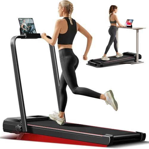 UMAY Laufband für Zuhause klappbar 12KM/H, Laufband mit Steigung für Zuhause mit Bürstenlosem Motor, Walking Pad mit Steigung