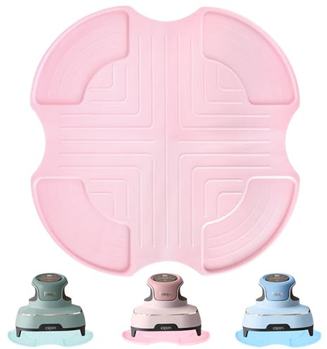 Air Fryer Reusable Silicone Trive for Ninja Crispi, Accessories for Ninja Crispi Air Fryer,Heat-Resistant Non-Slip Hot Pad,Kitchen Protector Compatible with Ninja Crispy 3.8L, 4in1 FN101UK(Pink)