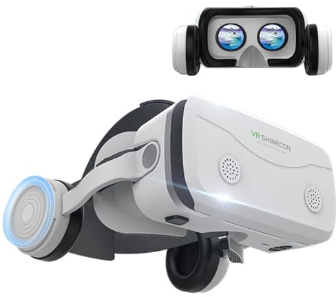VR Headset for iPhone and Android with Remote Controller, 3D Virtual Reality VR Glasses With blue lights for VR Games Movies & Video, Support 4.7-7.2”phone for Kids & Adults