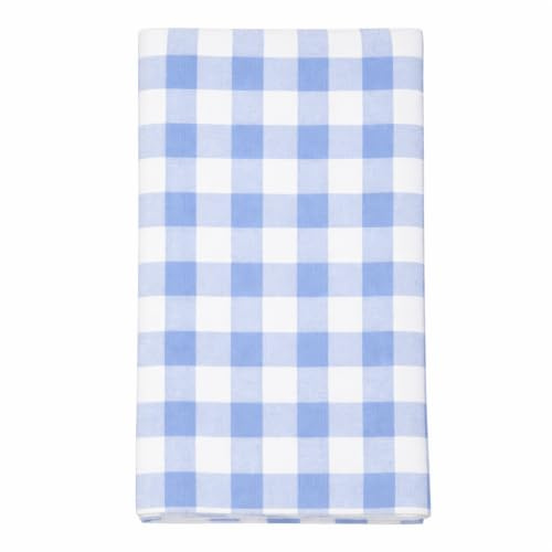 Premier Blue Gingham Cotton Table Runner 30 x 200cm Reusable | Check cotton table runner. Ideal for Easter dining, picnics, kitchens, spring tables and everyday entertaining.