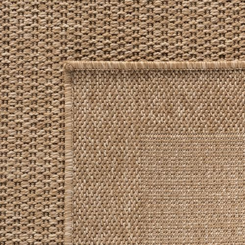 KADIMA DESIGN In- & Outdoor-Teppich Jute-Optik Naturlook Wetterfest Waschbar Strapazierfähig Läufer Beige 80x250 cm Balkon Terrasse Küche Fußbodenheizung geeignet Flur Oeko-TEX | ARLBERG