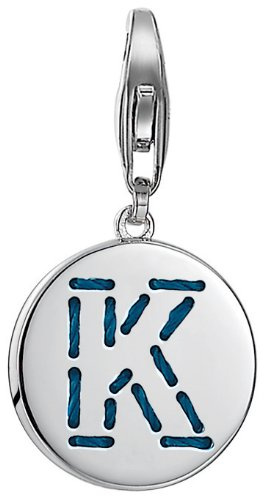Esprit Damen-Charm 925 Sterling Silber rhodiniert Letter Fabric K ESCH91133A000