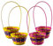 Easter Egg Hunt Wicker Baskets - Pink Purple Yellow (Set of 4)