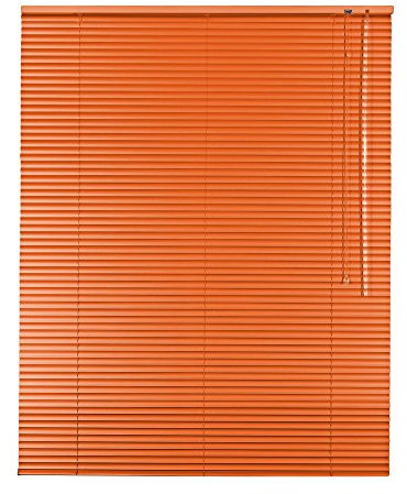 Original Easy-Shadow Aluminium Jalousie Jalousette Breite 160 x 180 cm Höhe in Farbe orange - Bedienseite rechts - Fensterjalousie Jalousien Alu-Jalousien Alu-Jalousetten Fenster Rollo Lamellenbreite 25 mm Lamellen / Maßanfertigung