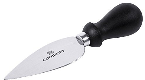 getgastro Cuchillo de parmesano Pulido Mate, Cuchillo Cortar Queso, con Mango de Polietileno Negro de Alta Densidad, Calidad Extra Pesada, Longitud: 19 cm