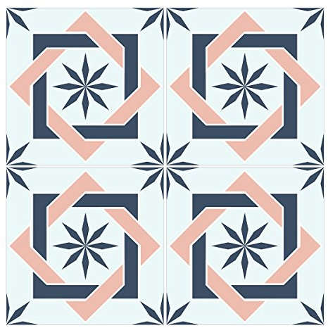 Wandkings Fliesenaufkleber 4er Set - Wähle ein Muster & Größe - Romina - 20 x 20 cm