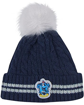 Cinereplicas - Harry Potter Mütze mit Bommel - Offiziel lizensiert - Ravenclaw - Blau und Grau