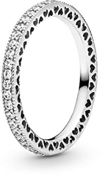 PANDORA Hearts Of PANDORA Ring, Sterling Silver, Clear Cubic Zirconia, Size 10