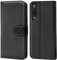 Verco kompatibel mit Xiaomi Mi 9 Hülle, Handyhülle für Xiaomi Mi 9 Tasche PU Leder Flip Case Brieftasche - Schwarz