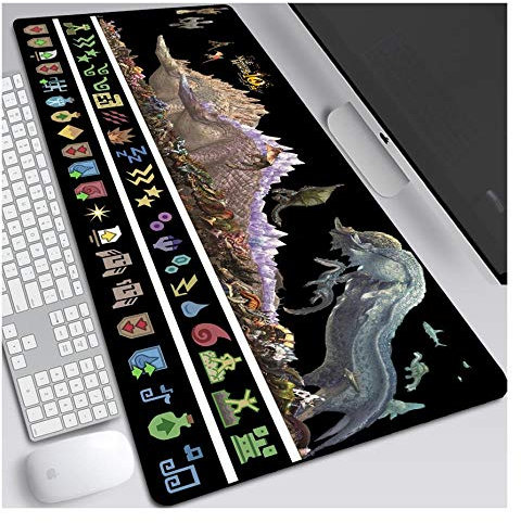 Tapis De Souris ACG Monster Hunter 900X400Mm, Tapis De Souris Gaming De Précision Et De Rapidité avec Base De 3Mm D'Épaisseur, pour Ordinateurs Portables, Pc