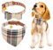 BINGPET Fliege Hundehalsband 2 PCS verstellbare Halsbänder Fliege Bandana mit Glocke für Welpen Katzen Klassische Karierte Bandana Krawatte für Hunde, Welpen und Katzen Outdoor Walkin