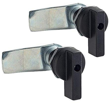 2 verrous à came décalés actionnés par le pouce. noir