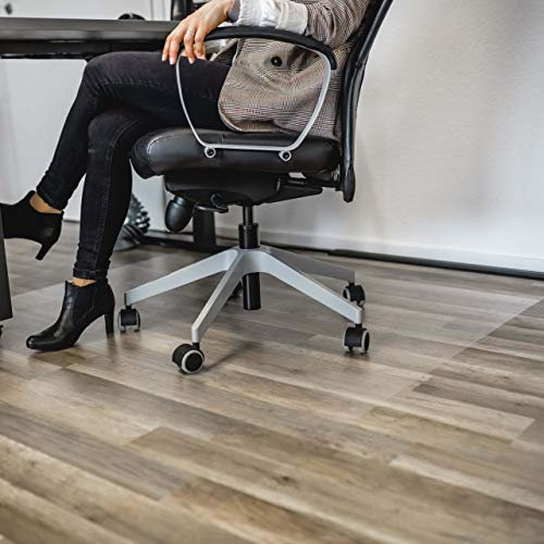 PROFOLIO Transparente Bodenschutzfolie für Büros Zum Aufkleben - Unterlage für Bürostühle oder Schreibtischstühle im Office - PVC Made in Germany - 40 x 40 cm - Größe Wählbar