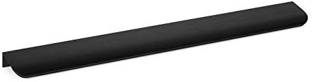 SOTECH 10 Stück Möbelgriffe Blankett Tommy schwarz gebürstet 350 mm Türgriffe zur Montage an der Frontinnenseite inkl. Befestigungsschrauben