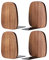 Muso Wood Lot de 2 Paires de Serre-Livres en Bois - Serre-Livres décoratifs pour étagères - Butoir de Livre Robuste pour Cadeau/Maison/Bureau/école - 14 x 12 x 10,8 cm (Bois de Noyer)
