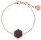 Kerbholz Holzschmuck – Geometrics Collection Hexa Bracelet rosegold, filigranes Frauen Armband mit Naturholz Anhänger, Schmuck aus Holz, größenverstellbar, Armbandlänge 15 cm + 2,5 cm…