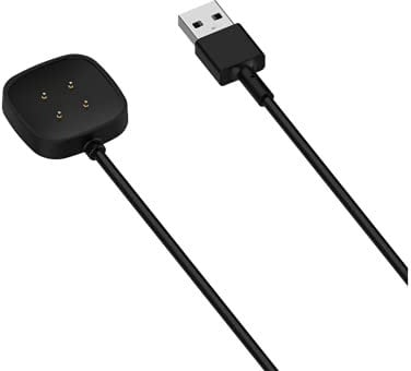 Sago Charger Cable Compatible with Fitbit Versa 3 - Replacement USB Charger Adapter Charge Cord Charging Cable Replacement for Fitbit Versa 3