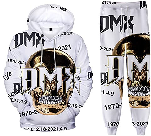 NCTCITY Trainingsanzug 2 Stück Bekleidungsset Hip Hop Kapuzenpullover Hoodie Top + Lange Hose Sportanzug Rapper 3D Digitaldruck Harajuku Jogginganzug Mit Tasche