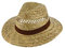 fiebig Sombrero de paja de Traveller con cinta de grogrén | sombrero de verano con agujeros de ventilación trenzados | sombrero natural con ala ancha, naturaleza, 61 cm