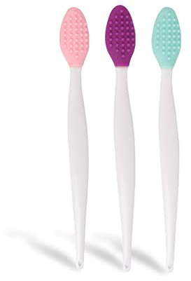 KnuraLA Exfoliating Lip Brush Tool,Double-Sided Lip Brushes Silicone Lip Scrub Brush Nose Lip Cleanser Facial Cleaning Tool for Smoother & Fuller Lip Appearance for Men Women(Green)