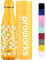 PROWORKS Bouteille d'eau Isotherme, sans BPA, Gourde INOX Reutilisable pour Maintien Chaud de 12 Heures & du Froid Jusqu’à 24 Heures, Sport, Gym, Voyage - 500ml - Jaune Doux - Petites Fleurs