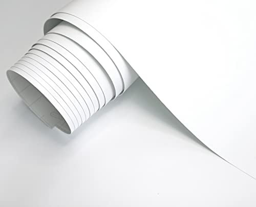 Vinilo Adhesivo Blanco Mate 30x120 cm Para Muebles Cocina Paredes Ventanas Manualidades Papel Adhesivo Decorativo (30x120 cm, Blanco)