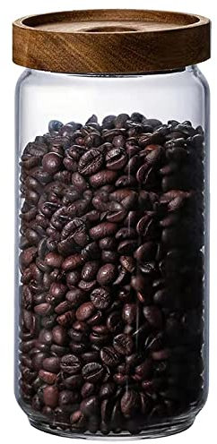 La Llareta Glas Lebensmittel Vorratsglas, Luftdicht Glasbehälter, Luftdichter Vorratsgläser mit deckel, Gute Dichtwirkung, Vorratsglas für Gewürze, Zucker, Kaffee, Kekse(1000ml/35oz)