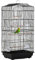 PawHut Jaula para Pájaros 46,5x35,5x92 cm Pajarera de Metal con Puertas 4 Comederos 3 Perchas Columpio Bandeja Extraíble y Asa de Transporte para Loro Canario Periquito Negro