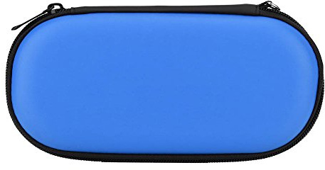 Schutzhülle für PS Vita, wasserdichte, Stoßfeste Hartschalen-Reisetasche, Tragetasche mit Netztasche für Datenübertragungskabel, Kopfhörer(Blau)